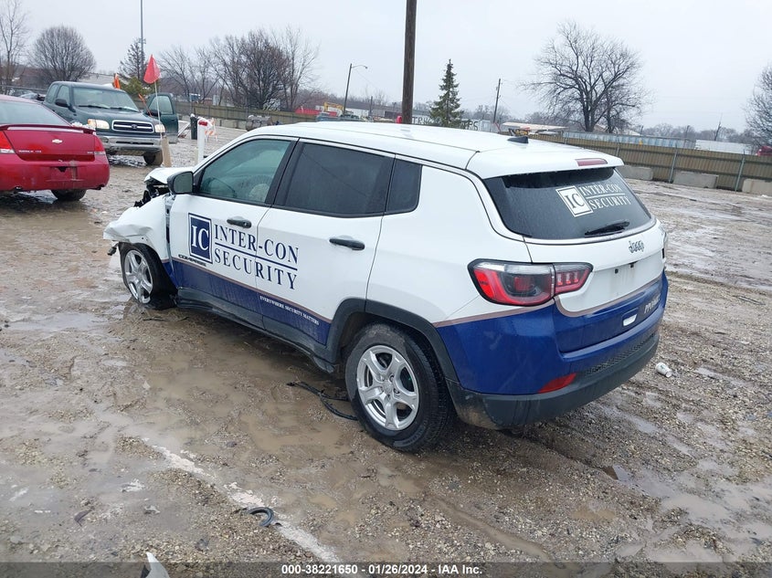 VIN 3C4NJCAB3NT177849 2022 JEEP COMPASS SPORT