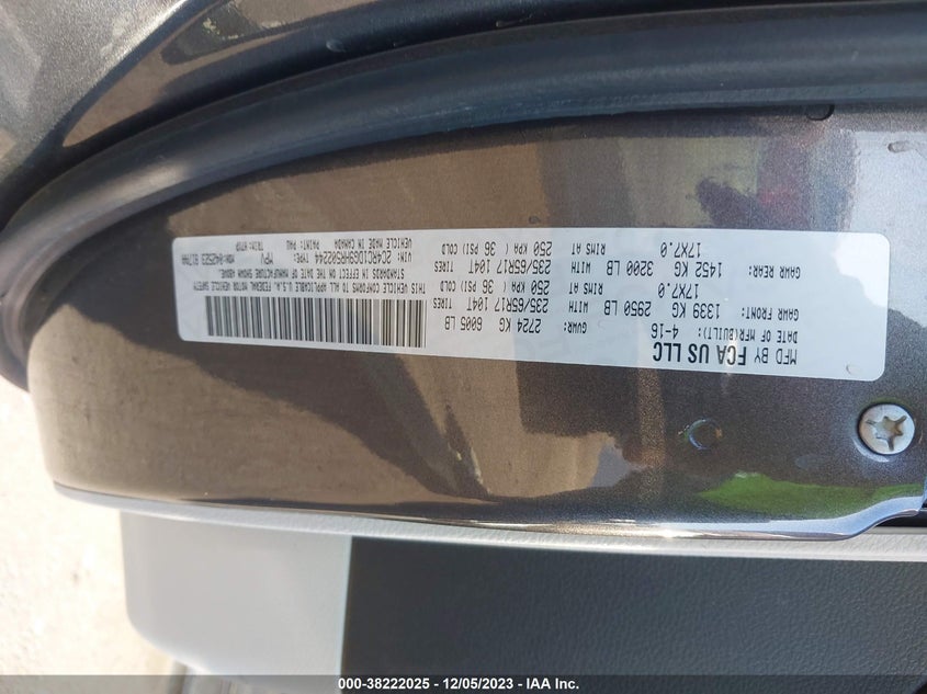 VIN 2C4RC1DG9HR502244 2017 CHRYSLER PACIFICA TOURING