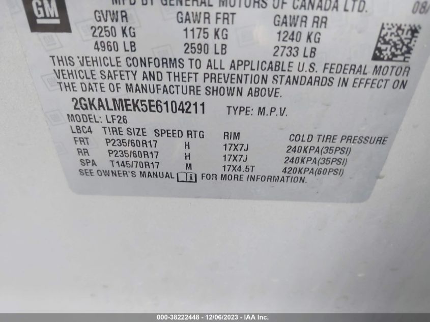 2014 GMC TERRAIN SLE-1 - 2GKALMEK5E6104211