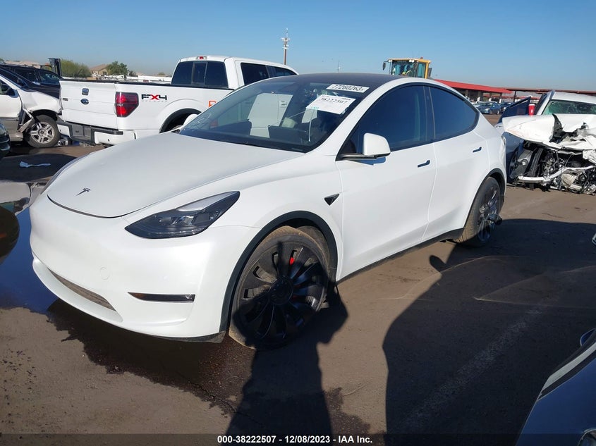 VIN 7SAYGDEF1NF488695 2022 TESLA MODEL Y