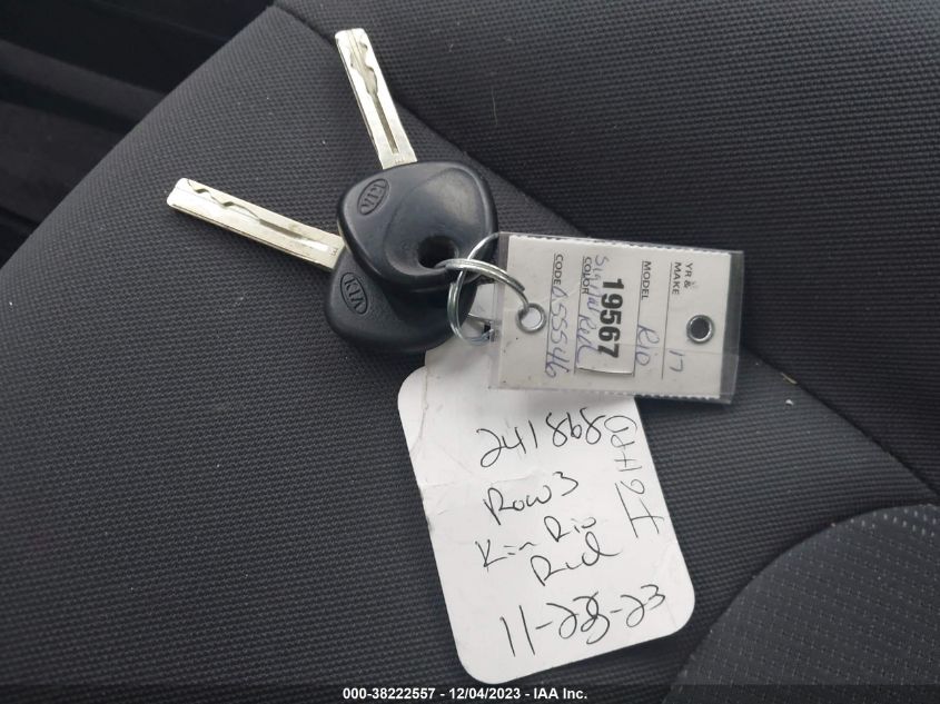 2017 KIA RIO LX - KNADM4A34H6055546
