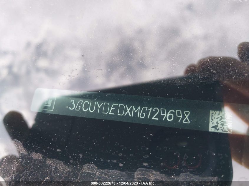 2021 CHEVROLET SILVERADO 1500 4WD  SHORT BED LT - 3GCUYDEDXMG129698