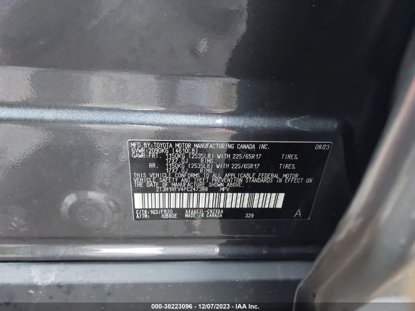 2023 TOYOTA RAV4 LE - 2T3H1RFV4PC247388