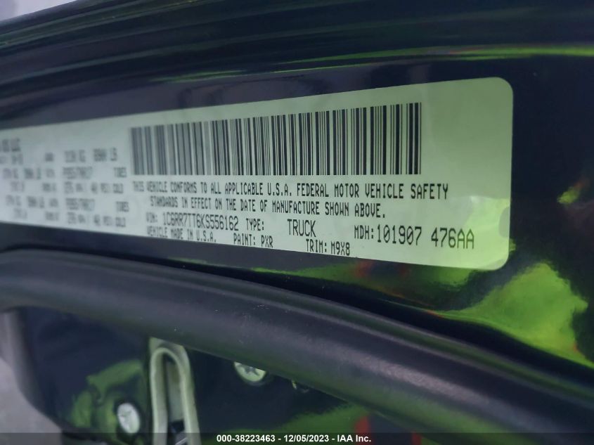 2019 RAM 1500 CLASSIC SLT  4X4 6'4" BOX - 1C6RR7TT6KS556162