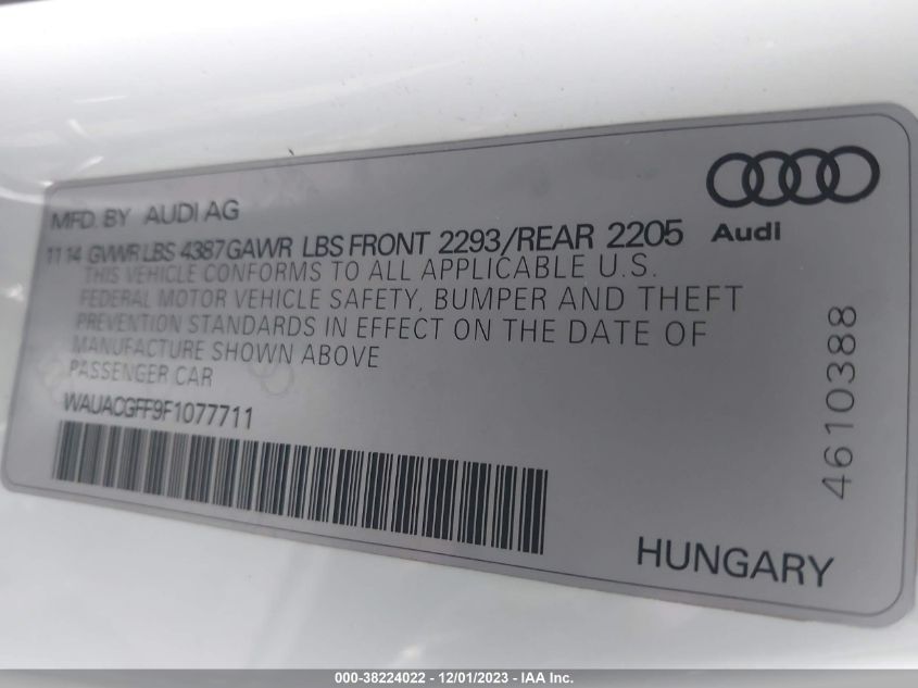 2015 AUDI A3 1.8T PREMIUM - WAUACGFF9F1077711