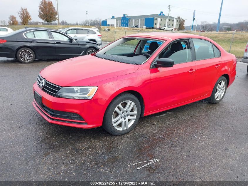 2015 VOLKSWAGEN JETTA 2.0L S - 3VW2K7AJ3FM351944