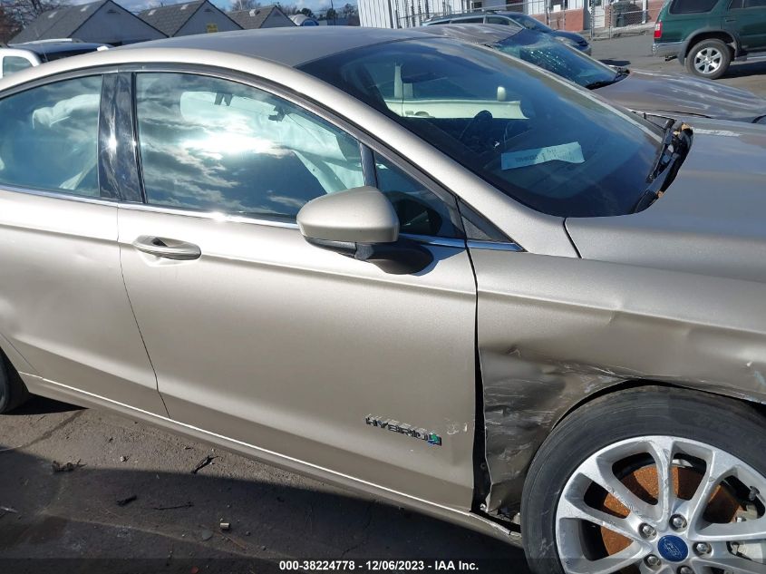 2019 FORD FUSION HYBRID SE - 3FA6P0LU1KR138630