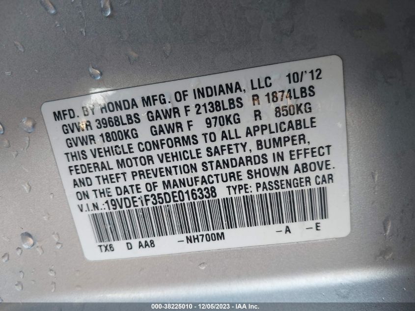 2013 ACURA ILX 20 - 19VDE1F35DE016338