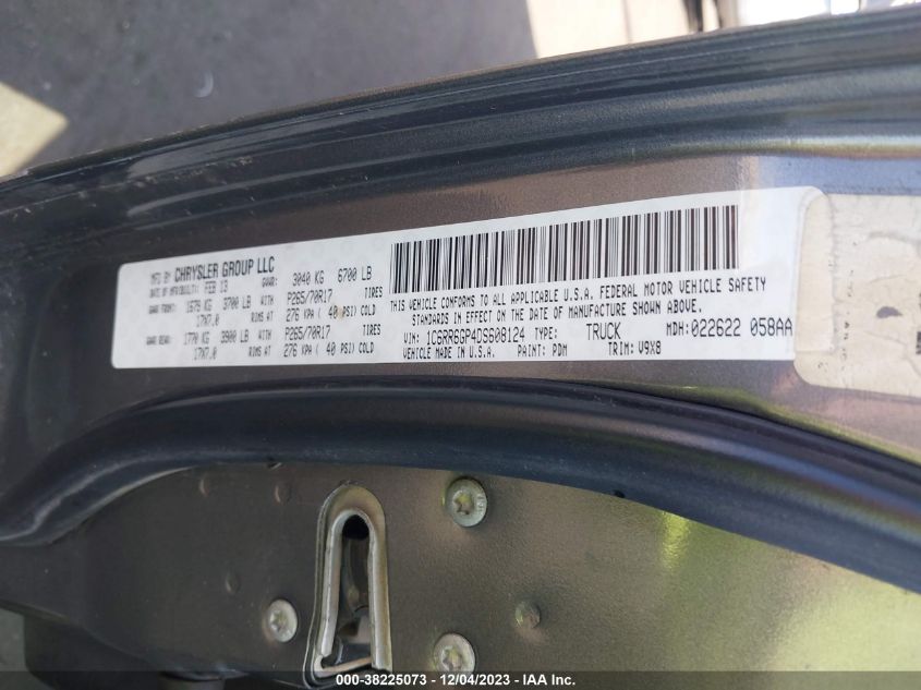 2013 RAM 1500 SLT - 1C6RR6GP4DS608124