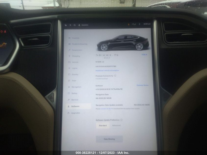 2013 TESLA MODEL S - 5YJSA1AG5DFP11790