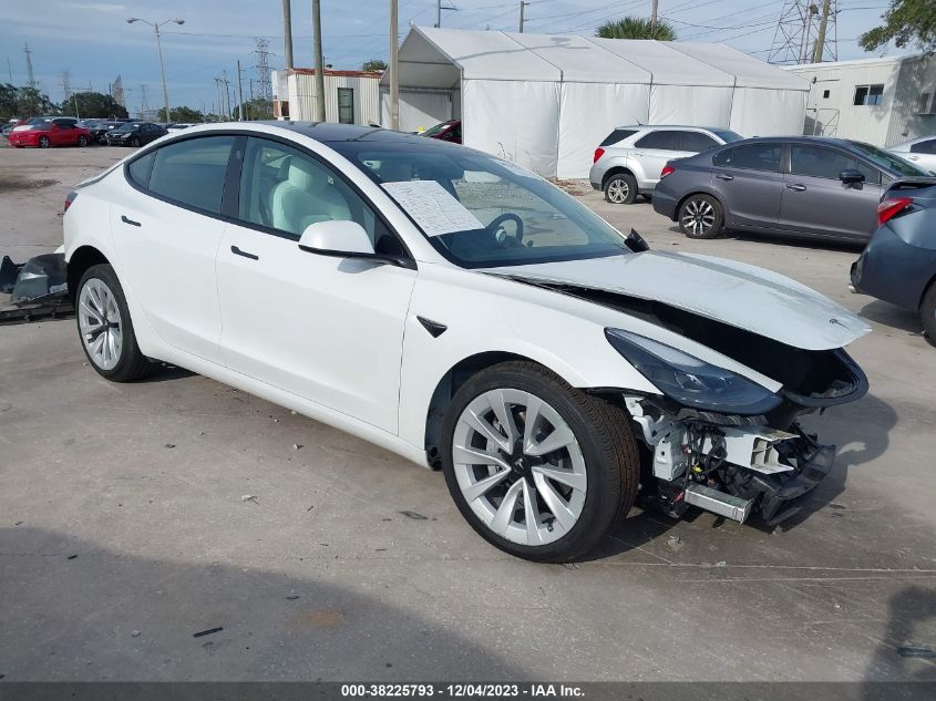 5YJ3E1EB4NF176931 TESLA MODEL 3 LONG RANGE 2022