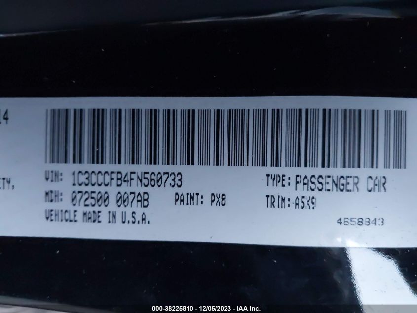 2015 CHRYSLER 200 LX - 1C3CCCFB4FN560733