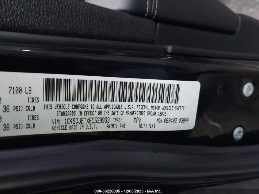 2014 DODGE DURANGO CITADEL - 1C4SDJETXEC539933