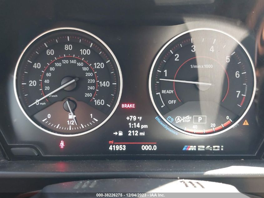 2017 BMW M240I XDRIVE WBA2L3C38HV667482
