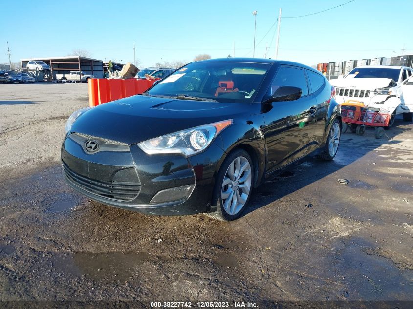 2013 HYUNDAI VELOSTER W/RED INT - KMHTC6AD3DU161817