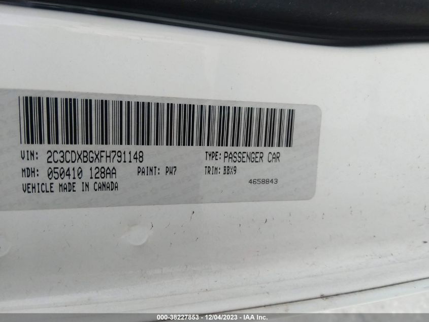 2015 DODGE CHARGER SE - 2C3CDXBGXFH791148