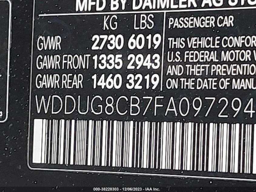 2015 MERCEDES-BENZ S 550 WDDUG8CB7FA097294