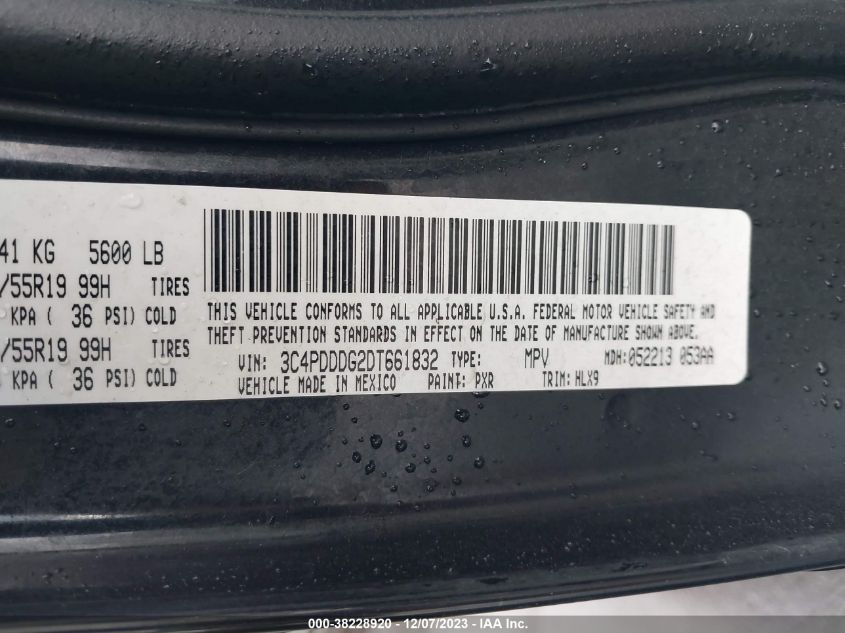 2013 DODGE JOURNEY CREW - 3C4PDDDG2DT661832