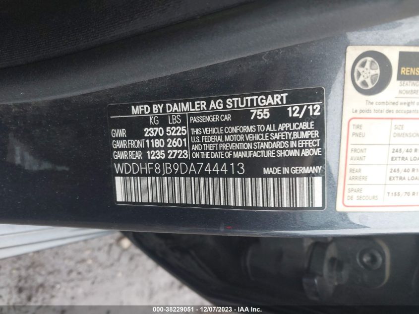 2013 MERCEDES-BENZ E 350 4MATIC - WDDHF8JB9DA744413