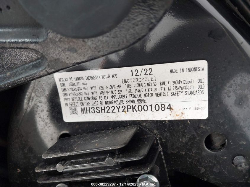 2023 YAMAHA CZD300 A MH3SH22Y2PK001084