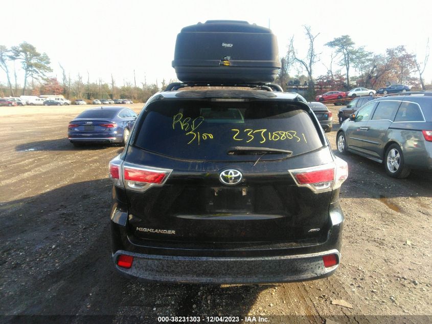2016 TOYOTA HIGHLANDER LE V6 - 5TDBKRFH5GS272085