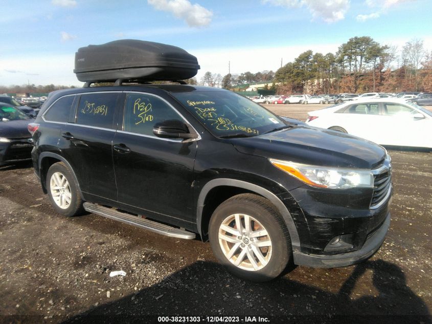 2016 TOYOTA HIGHLANDER LE V6 - 5TDBKRFH5GS272085