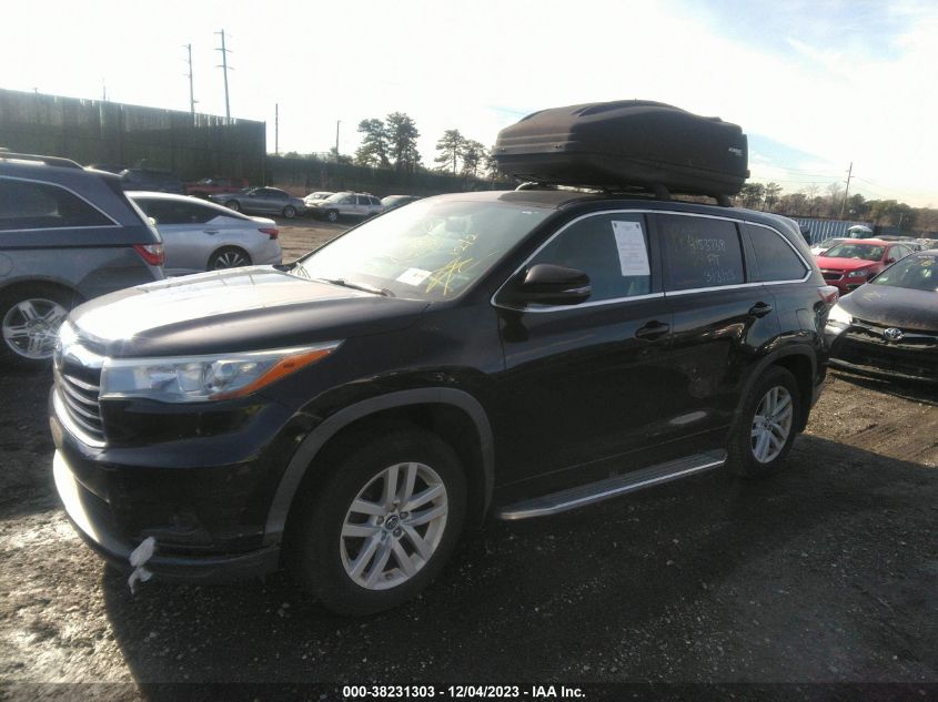 2016 TOYOTA HIGHLANDER LE V6 - 5TDBKRFH5GS272085