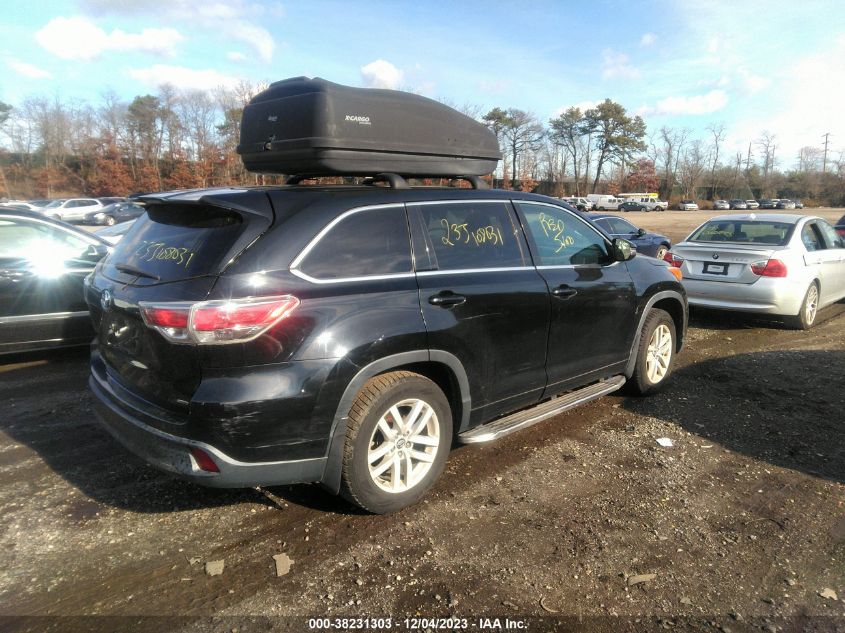 2016 TOYOTA HIGHLANDER LE V6 - 5TDBKRFH5GS272085