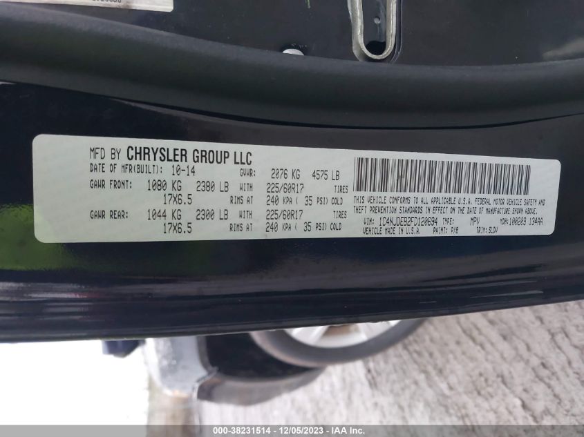 2015 JEEP COMPASS LATITUDE - 1C4NJDEB2FD120694