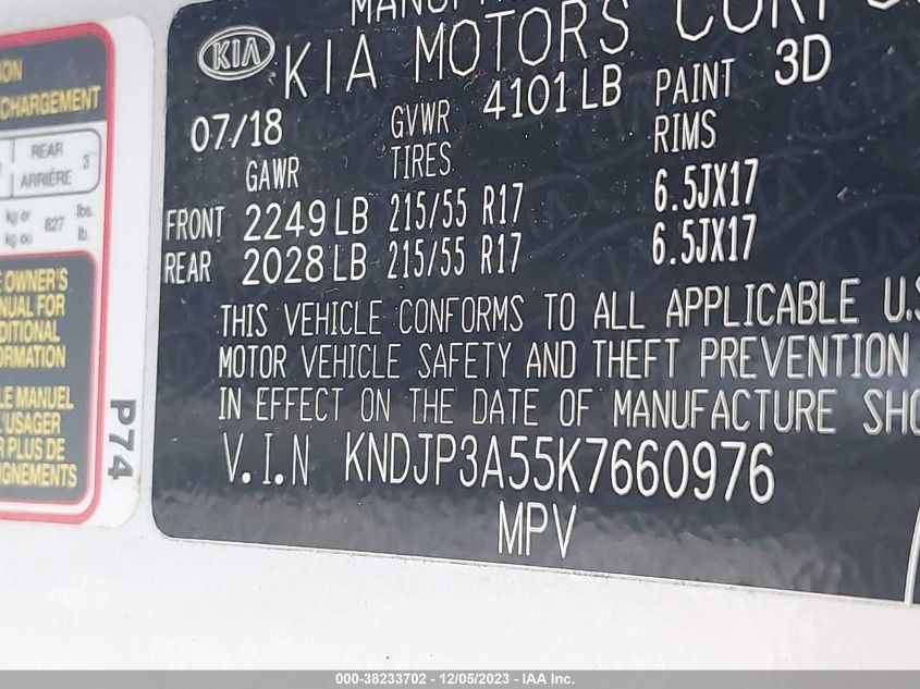 2019 KIA SOUL - KNDJP3A55K7660976