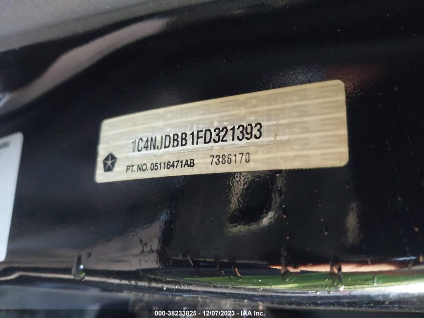 2015 JEEP COMPASS SPORT - 1C4NJDBB1FD321393