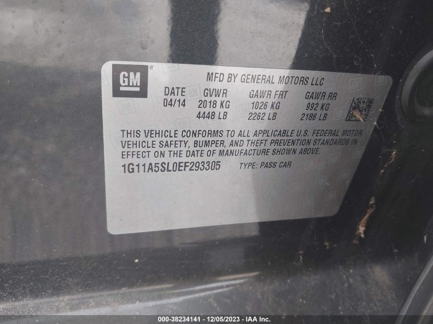 2014 CHEVROLET MALIBU LS - 1G11A5SL0EF293305