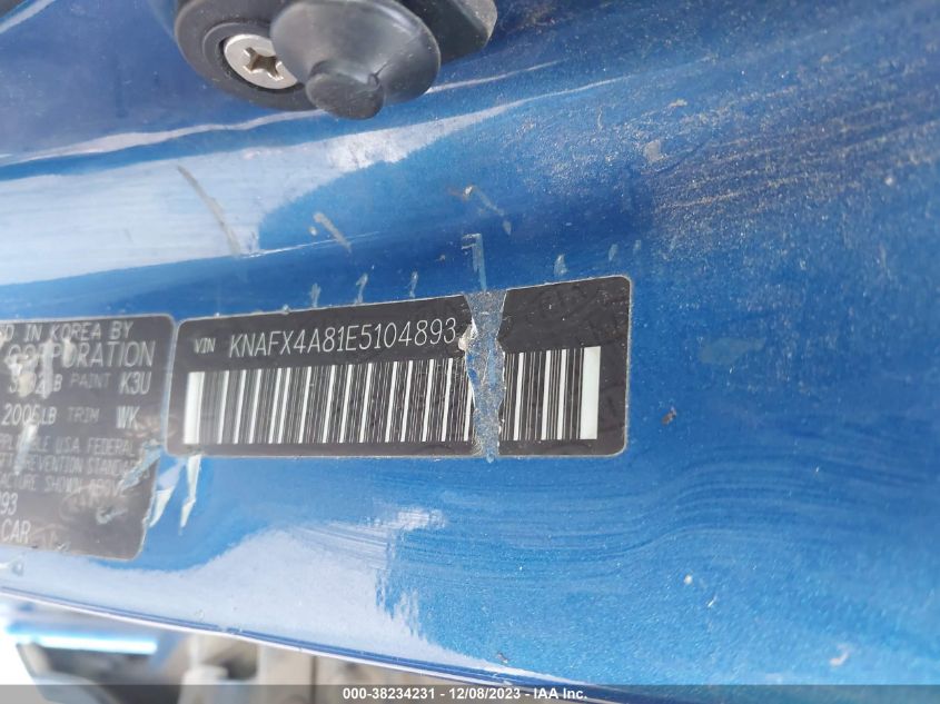 2014 KIA FORTE EX - KNAFX4A81E5104893