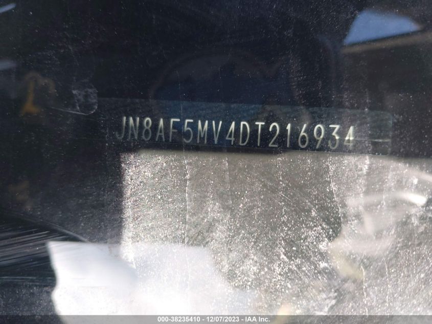 2013 NISSAN JUKE S/SV/SL - JN8AF5MV4DT216934