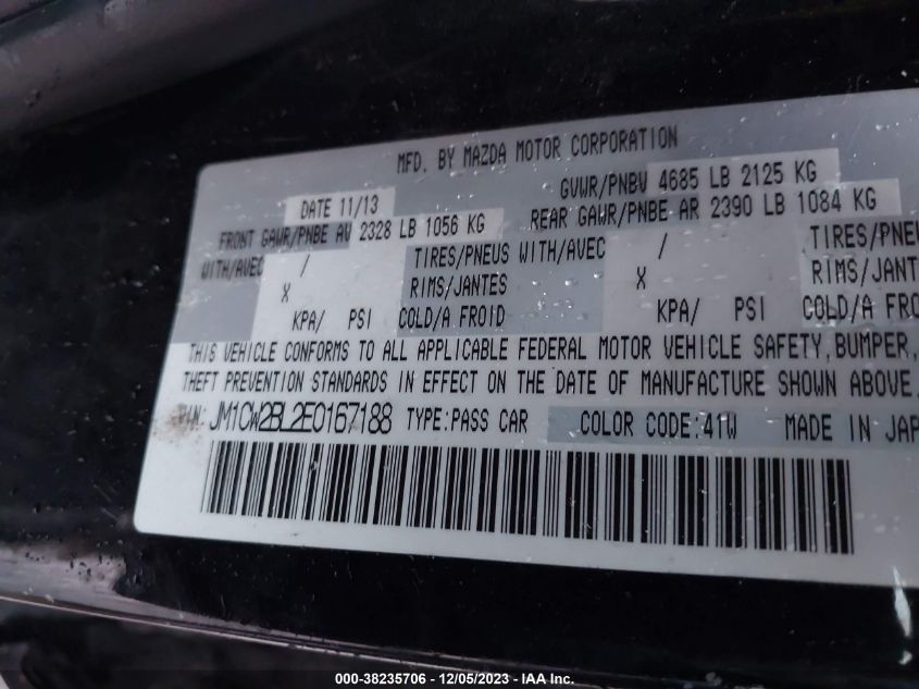 2014 MAZDA MAZDA5 SPORT - JM1CW2BL2E0167188