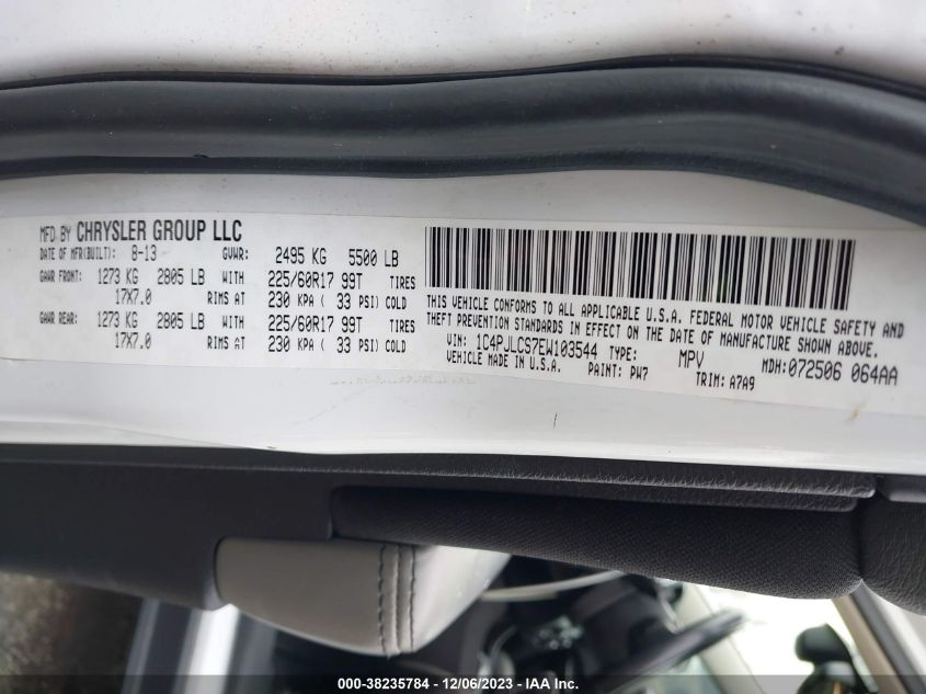 2014 JEEP CHEROKEE LATITUDE - 1C4PJLCS7EW103544