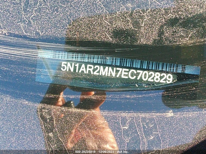 2014 NISSAN PATHFINDER S/SV/SL/PLATINUM - 5N1ARZMN7EC702829
