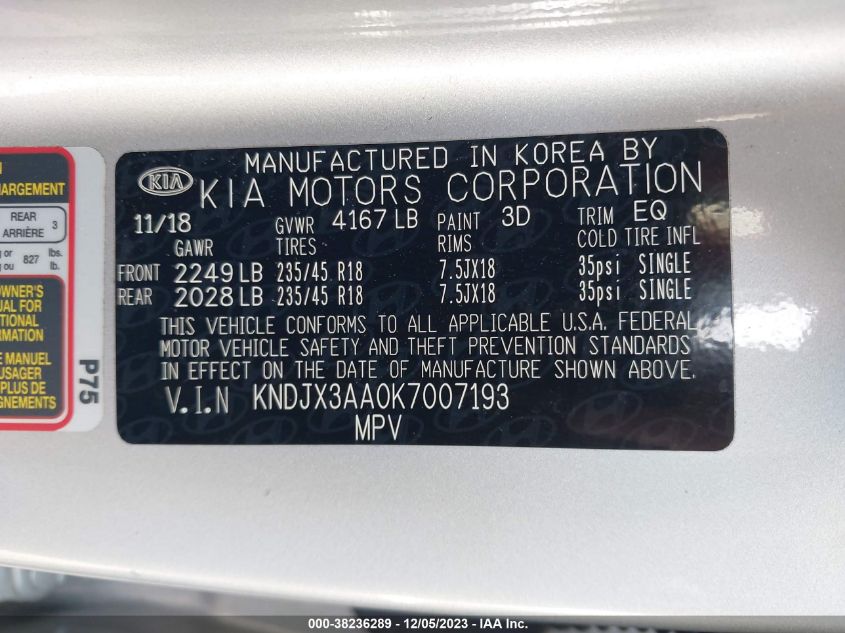 2019 KIA SOUL ! - KNDJX3AA0K7007193