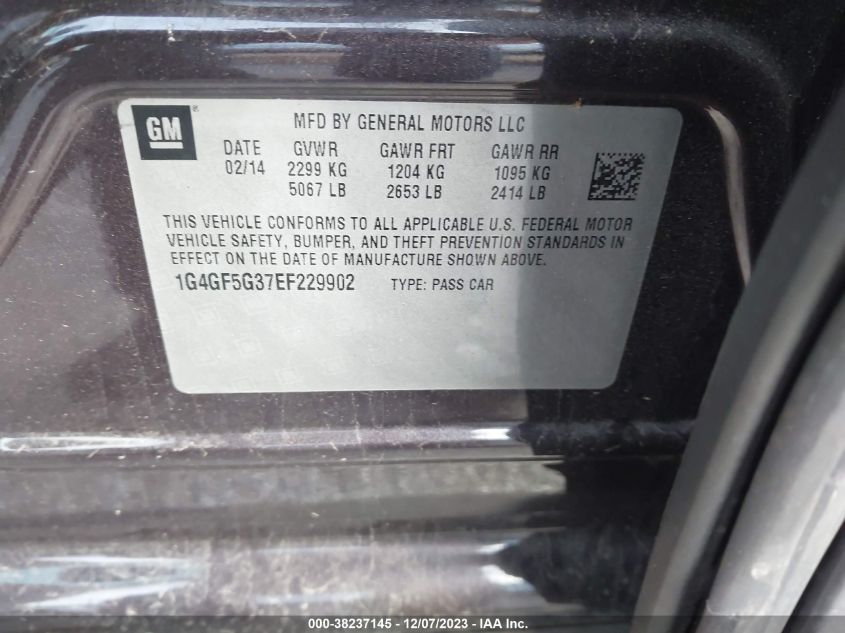 2014 BUICK LACROSSE PREMIUM II GROUP - 1G4GF5G37EF229902