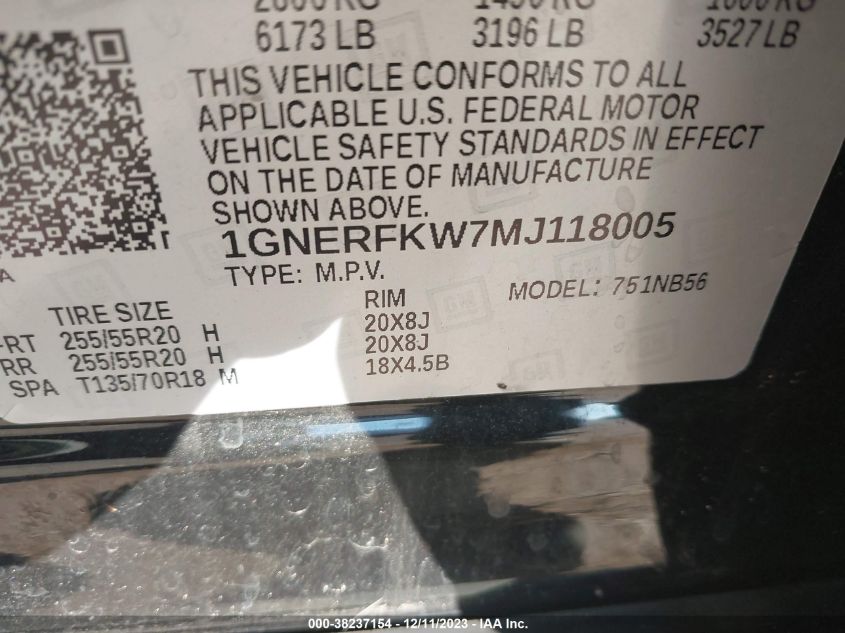 2021 CHEVROLET TRAVERSE LS - 1GNERFKW7MJ118005