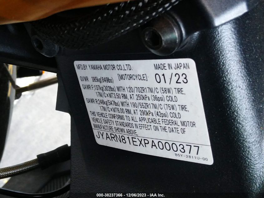 2023 YAMAHA MTN1000 D JYARN81EXPA000377