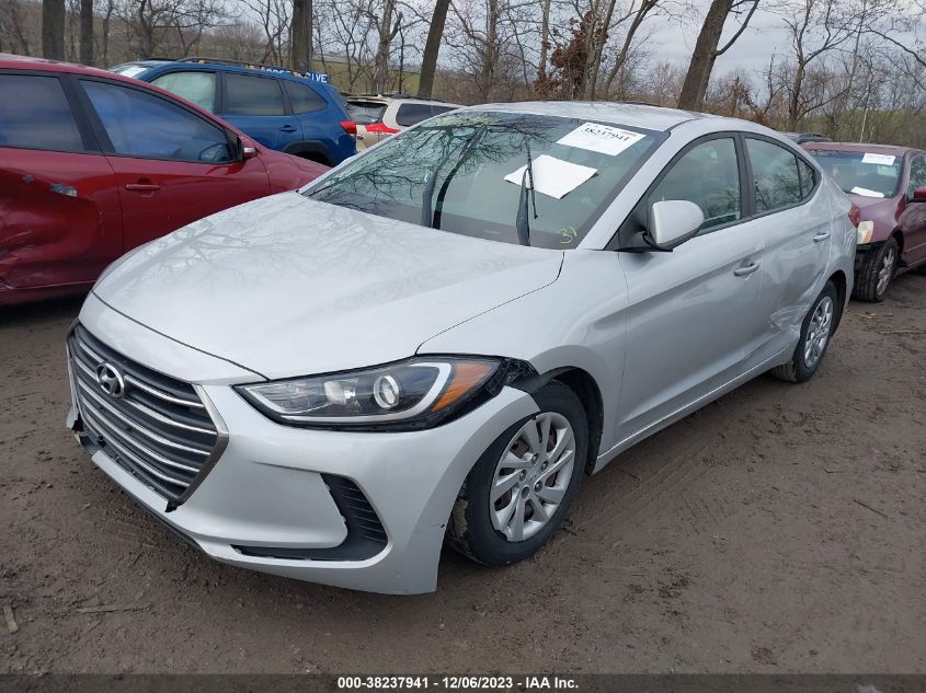 2017 HYUNDAI ELANTRA SE - KMHD74LFXHU071162