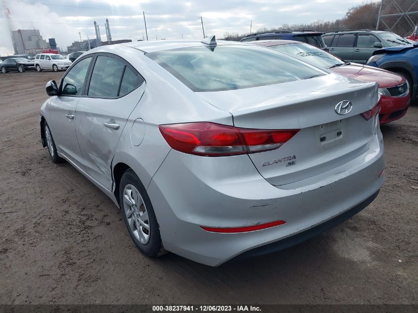 2017 HYUNDAI ELANTRA SE - KMHD74LFXHU071162