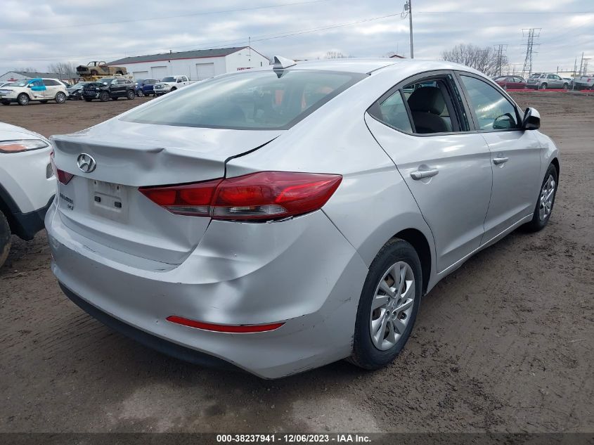 2017 HYUNDAI ELANTRA SE - KMHD74LFXHU071162