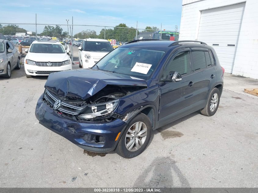 2016 VOLKSWAGEN TIGUAN S - WVGAV7AX8GW562189