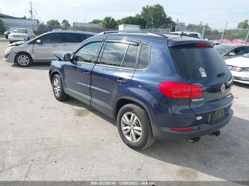 2016 VOLKSWAGEN TIGUAN S - WVGAV7AX8GW562189