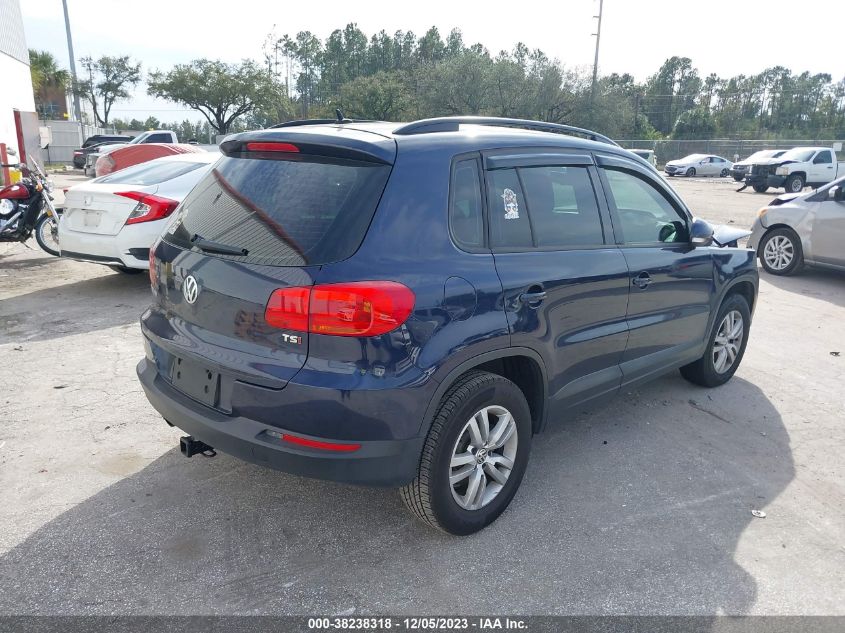 2016 VOLKSWAGEN TIGUAN S - WVGAV7AX8GW562189