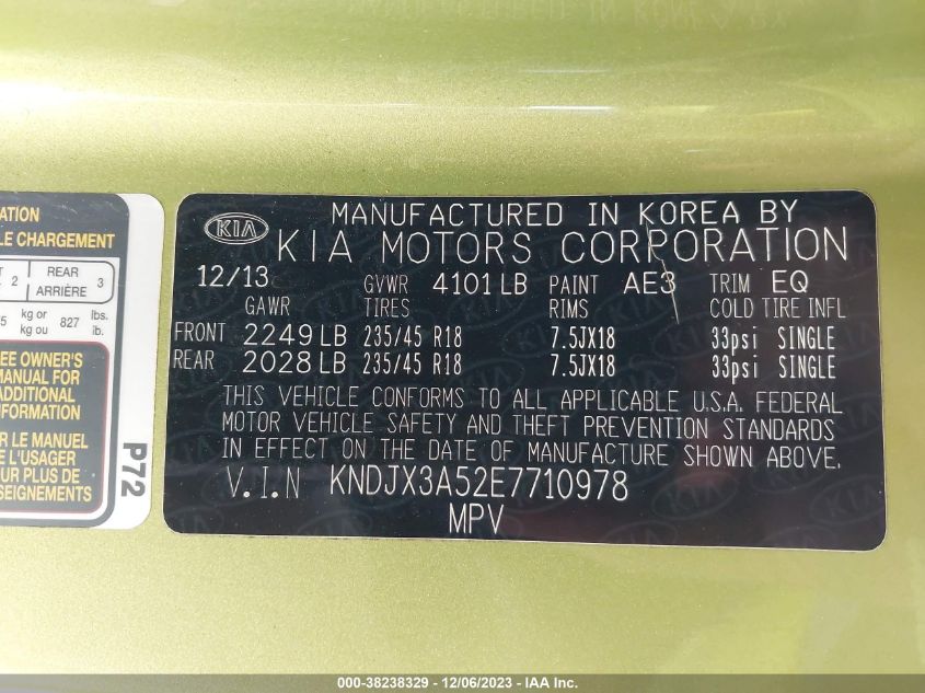 2014 KIA SOUL ! - KNDJX3A52E7710978