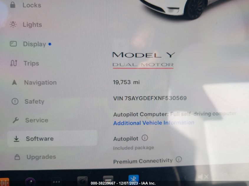 2022 TESLA MODEL Y PERFORMANCE DUAL MOTOR - 7SAYGDEFXNF530569