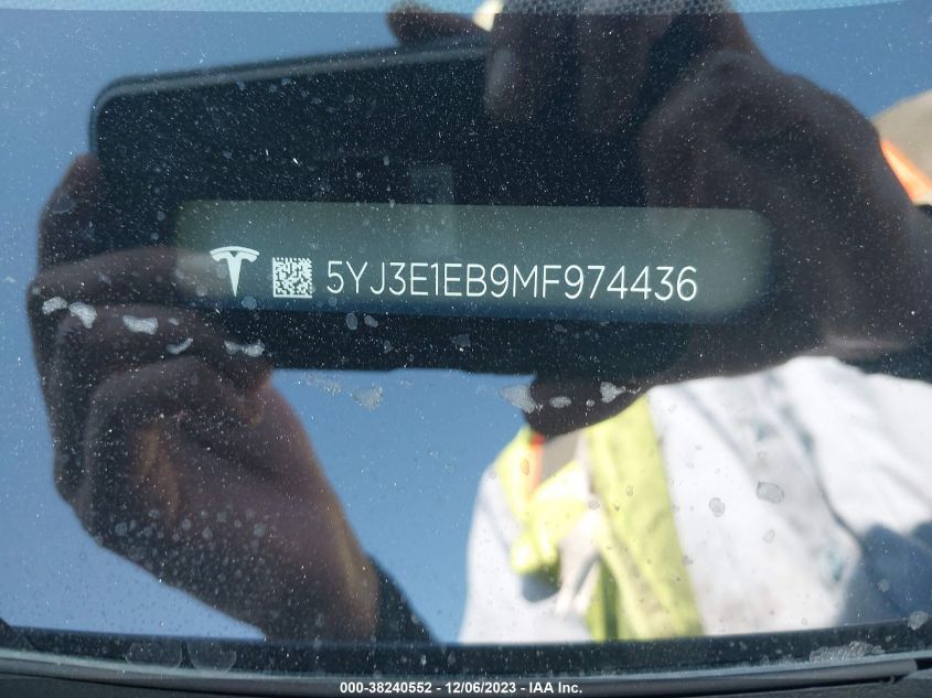 2021 TESLA MODEL 3 LONG RANGE - 5YJ3E1EB9MF974436